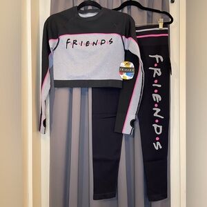 Workout Set Long Sleeve Crop Top & Leggings Size XL Juniors